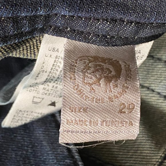 Women's Black Label Diesel Jeans low-rise Straight Leg Size 29 x 32 Premium - Picture 5 of 9